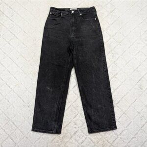 Everlane Jeans Womens 30 Black Organic Cotton Curvy Way Hi Rise Casual Straight